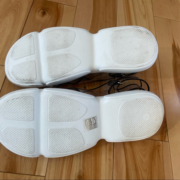 PRADA SANDALS WOMEN PLEXIGLASS TRANSPARENT BLACK - Picture 5 of 8